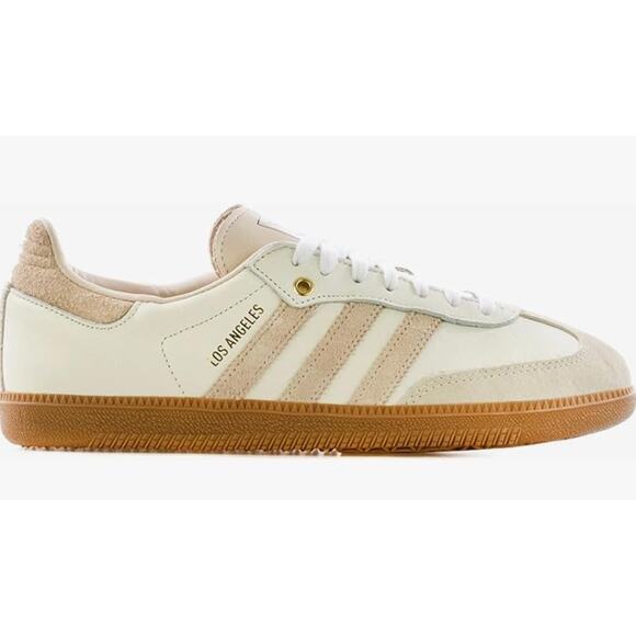 adidas Mens Samba 2.0 LAFC Lifestyle Sneaker, White Linen Gum, 12.5 Los Angeles - Picture 1 of 16